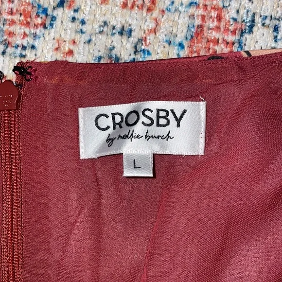 Crosby by Mollie Burch Hunter Floral Puff Sleeve Dress SZ L NWOT - Picture 5 of 8